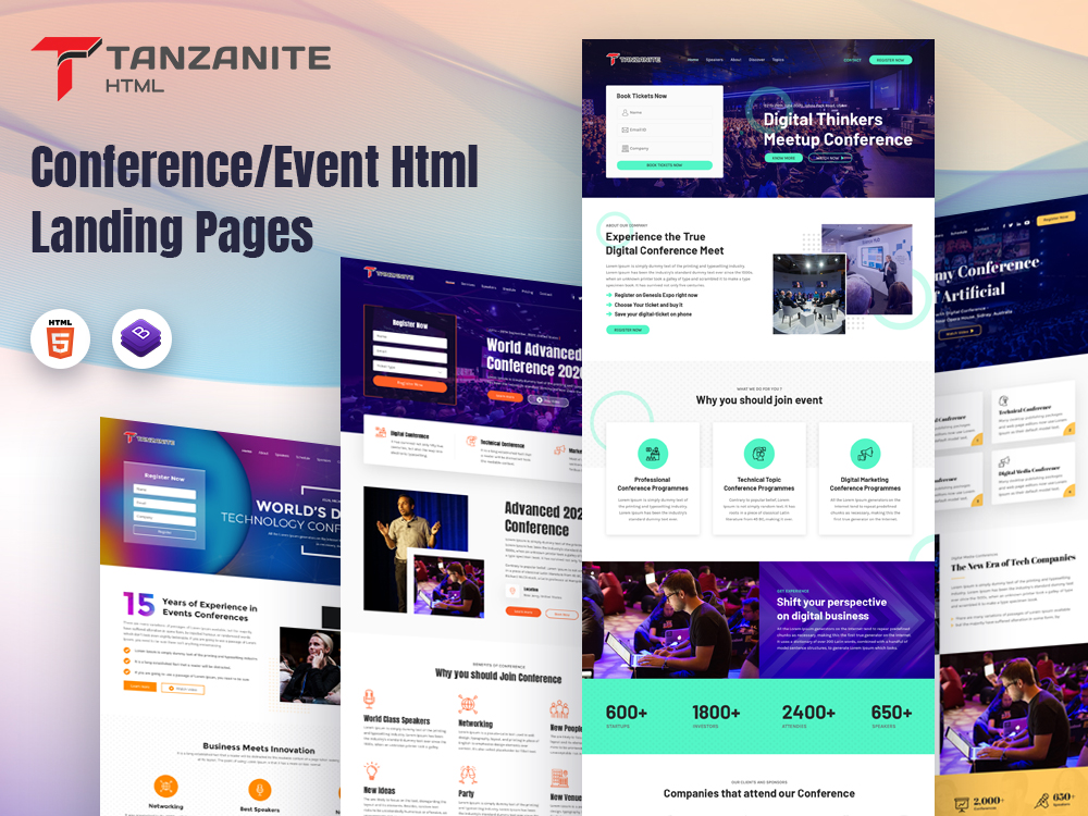 Tanzanite - Event and Conference Landing Pages