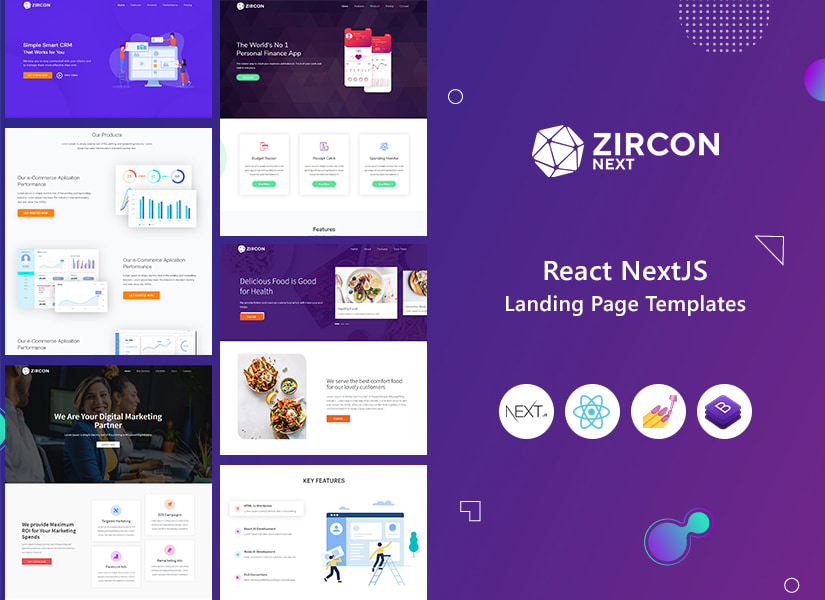 Zircon-Next - React Nextjs Landing Pages